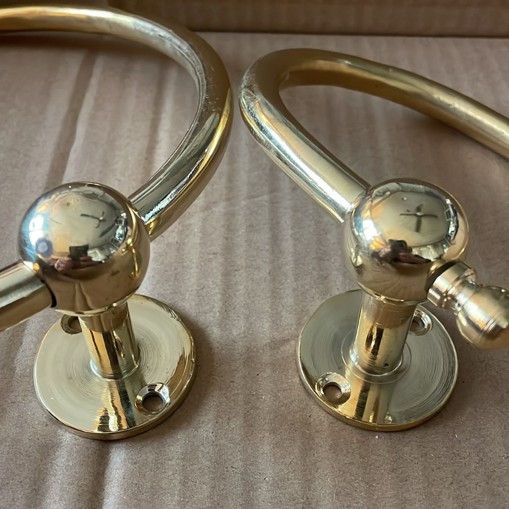 2 / Brass towel holders